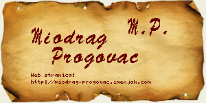 Miodrag Progovac vizit kartica